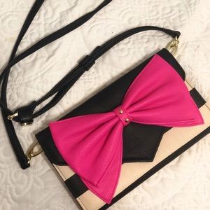 Betsey Johnson clutch with detachable strap
